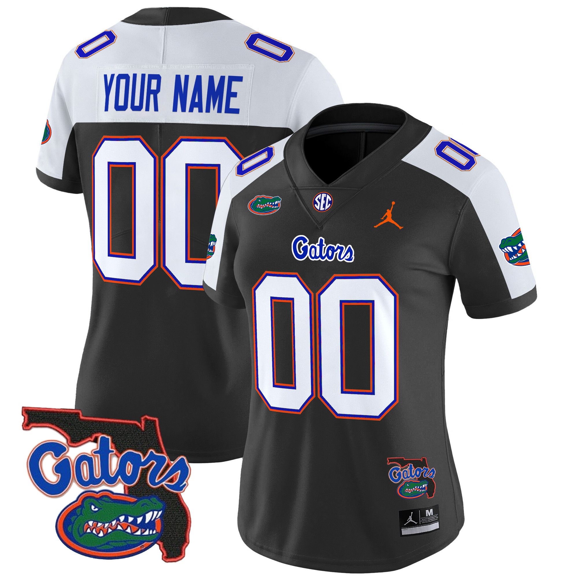 Women Florida Gators Black 2024 Florida Patch Vapor Limited Custom NCAA Jersey